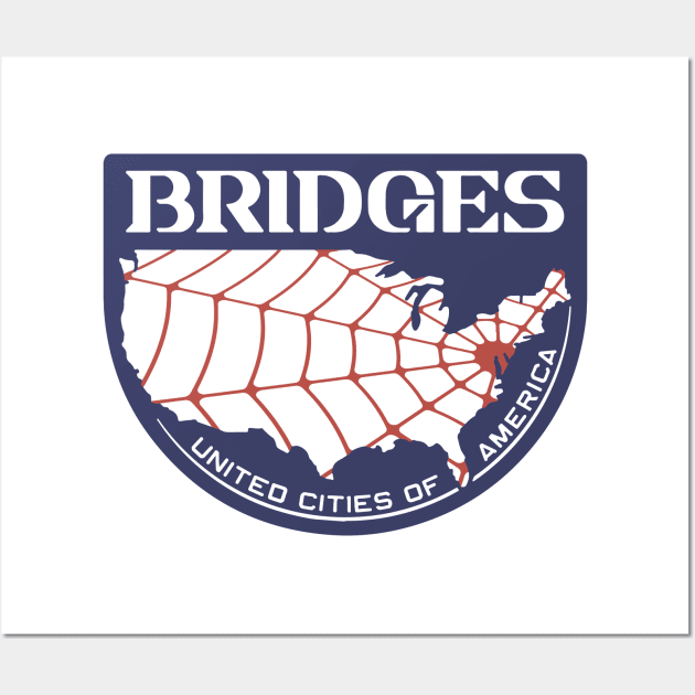 Bridges Background Logo Wall Art by GraphicTeeShop